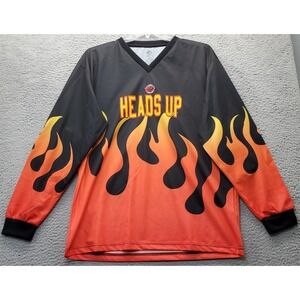 Epic Sports Heads Up Goalie‎ Jersey Soccer Mens XL Multi Fire Print Elbow Pads